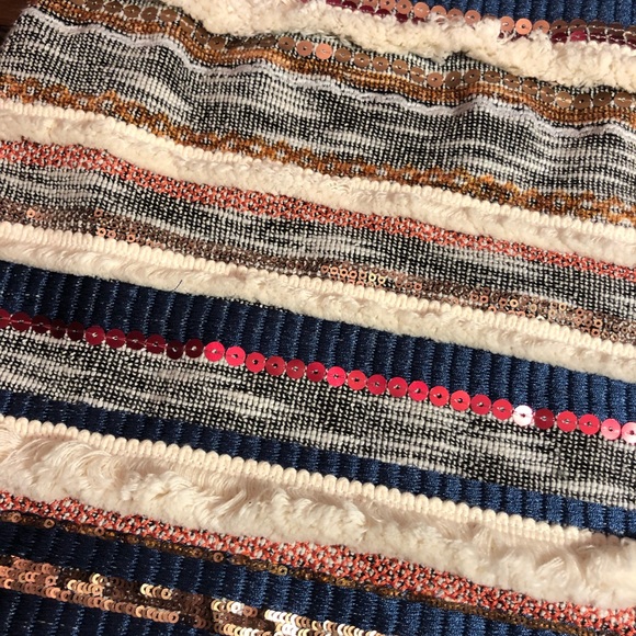 Anthropologie upholstery and sequin trim skirt - Picture 2 of 3